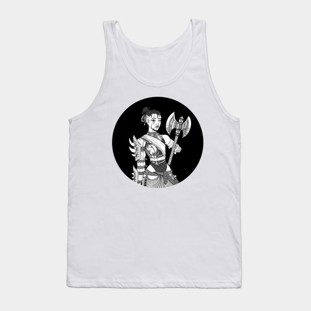 Inktober: Injured Woman Warrior Tank Top by Shellz-art